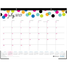 Blue Sky Bls100767 Ampersand Collection Dots Monthly Desk Pad, Multicolor