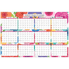 Blue Sky Bls108253 Mahalo Floral Laminated Wall Calendar, Multicolor