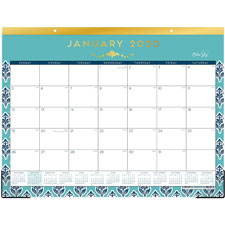 Blue Sky Bls110572 Sullana Design Calendar Desk Pad, Teal