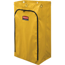 Rcp1966719ct 24 Gal Janitor Cart Vinyl Bag, Yellow