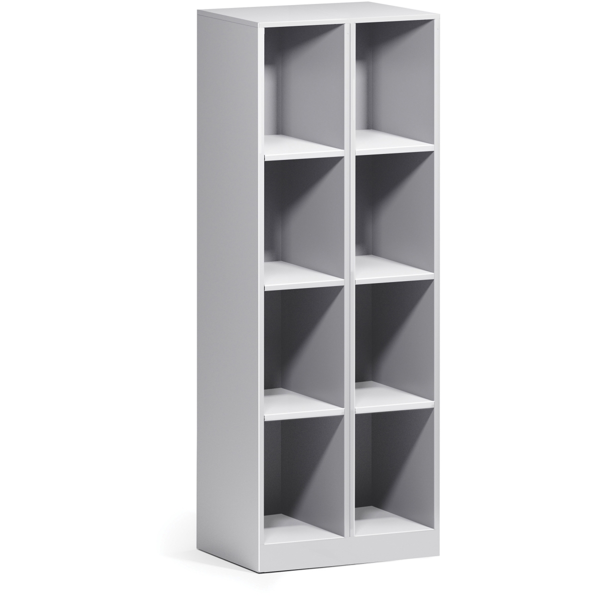Llr01928 Trace Double Wide Eight Opening Cubby, Metallic Silver