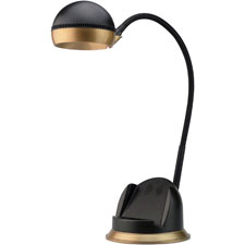 Llr13206 Charging Base Desk Lamp, Black & Copper