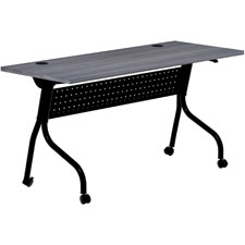 Llr59487 60 In. Charcoal Flip Top Training Table, Charcoal