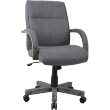 Llr68569 24.5 X 27.6 X 40.5 In. Gray Fabric High Back Executive Chair, Gray