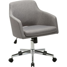 Llr68570 24.6 X 24.6 X 34.9 In. Mid Century Modern Low Back Task Chair, Gray