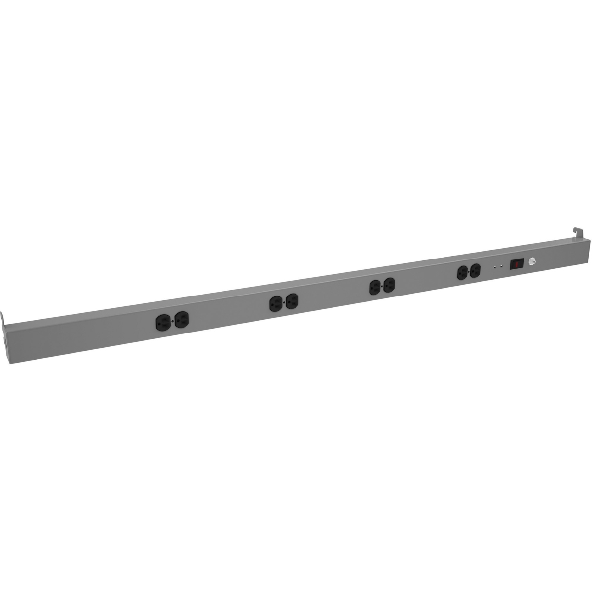 Tennsco Tnnptp60mgy Packing Table Power Rail, Medium Gray