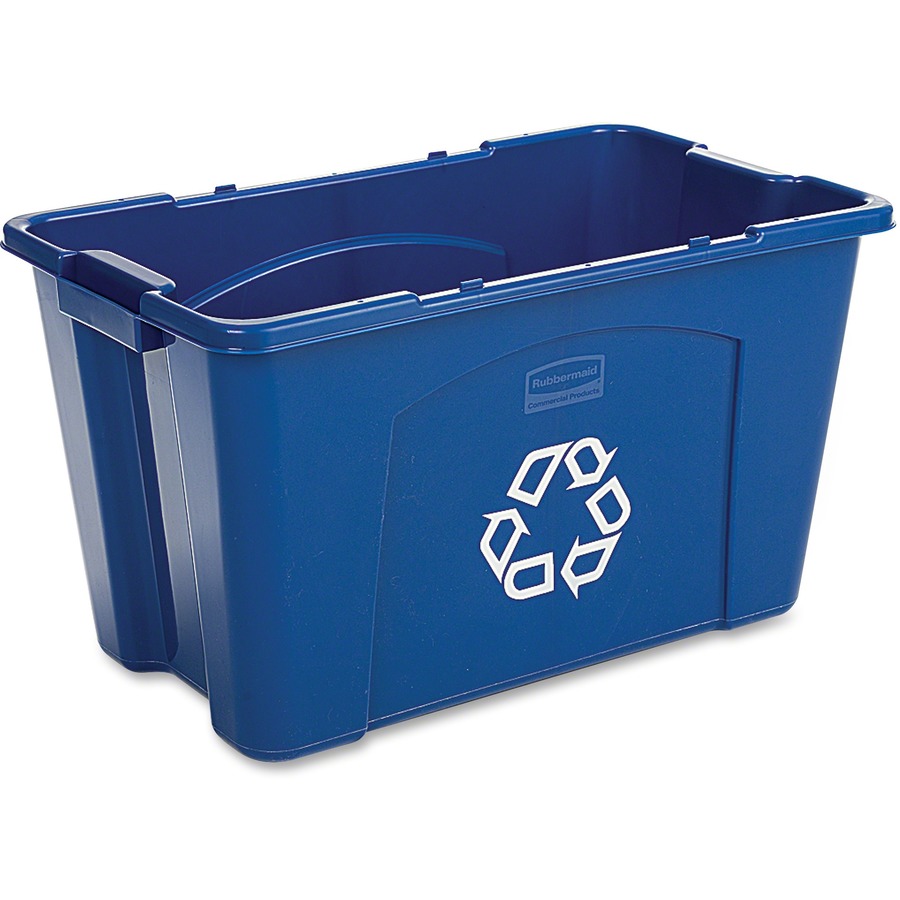 RCP571873BECT 18 gal Commercial Recycling Box, Blue