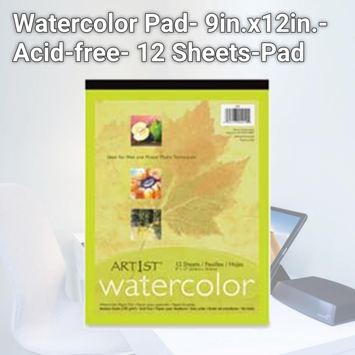 Picture of Pacon Corporation PAC4910 Watercolor Pad- 9in.x12in.- Acid-free- 12 Sheets-Pad