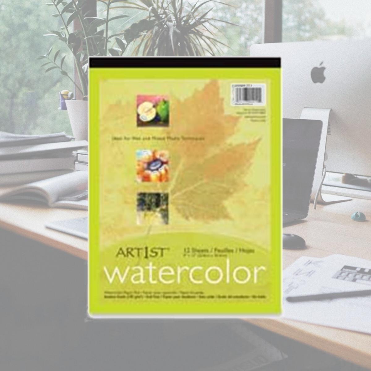 Picture of Pacon Corporation PAC4910 Watercolor Pad- 9in.x12in.- Acid-free- 12 Sheets-Pad