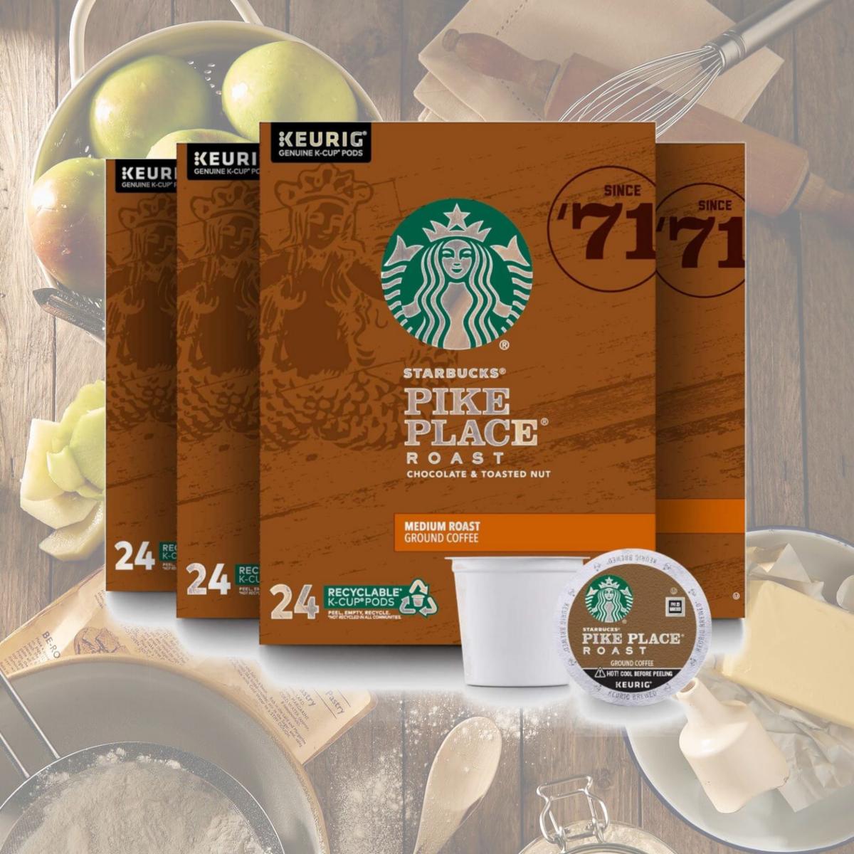 Picture of Starbucks SBK12434812CT Pike Place Roast Medium Roast Single Cup Coffee - Pack of 24 - 4 count