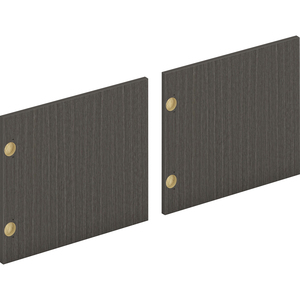 LDR72LMLS1 72 in. Mod Laminate Doors, Slate Teak - Set of 2