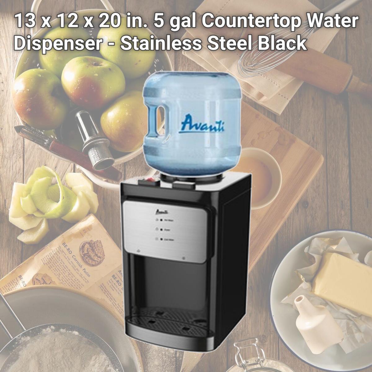 Picture of Avanti Products AVAWDT40Q3S-IS 13 x 12 x 20 in. 5 gal Countertop Water Dispenser - Stainless Steel, Black