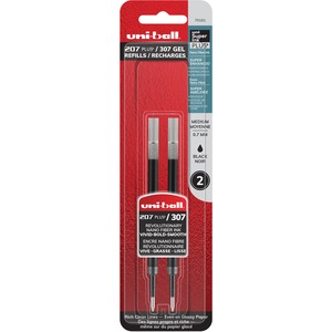 UBC70161 207 Plus Gel Rollerball Pen Refill, Black - Case of 2 - 2 Per Pack