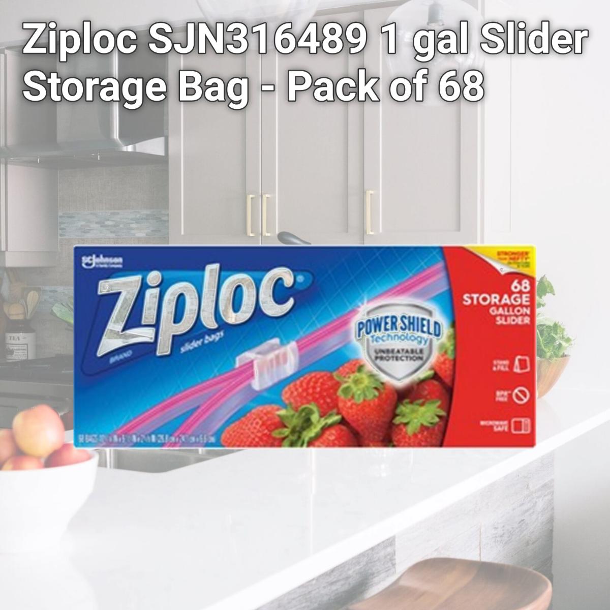 Picture of Ziploc SJN316489 1 gal Slider Storage Bag - Pack of 68