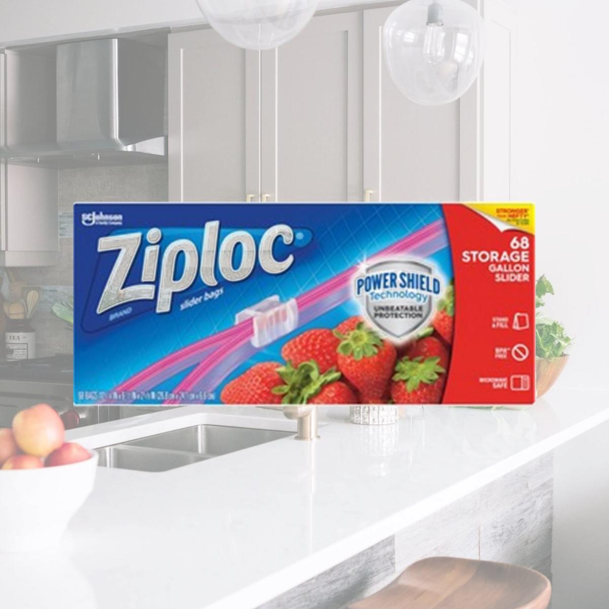 Picture of Ziploc SJN316489 1 gal Slider Storage Bag - Pack of 68