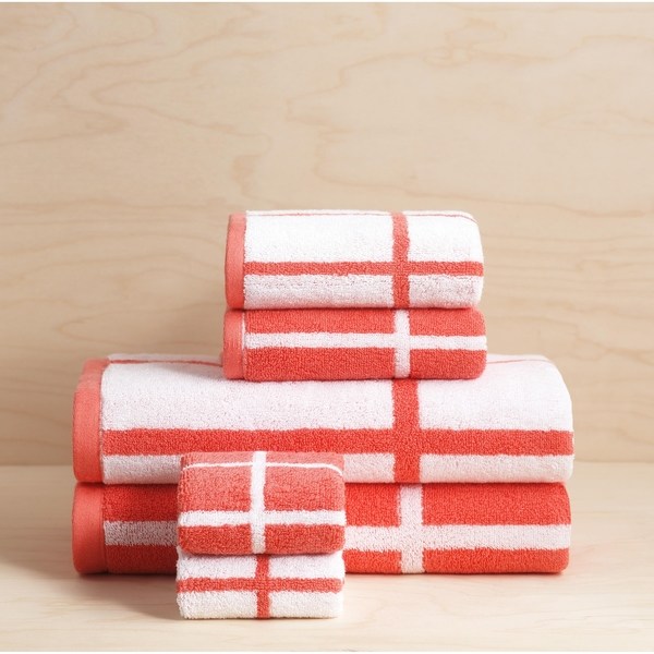 116806076 Brandon Towel Set, Coral - 6 Piece