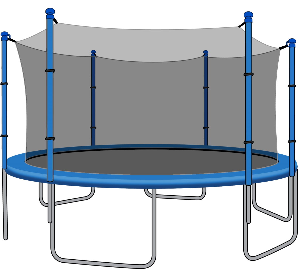Netjz-1206st0000 12ft. Trampoline Net For Trampolines Using 6 Straight Poles Or 3 Arches