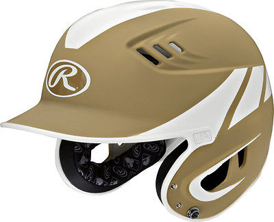 UPC 083321180712 product image for Rawlings RWR16A2JMVGW Junior Two Tone Batting Helmet Matte Vegas Gold & White | upcitemdb.com