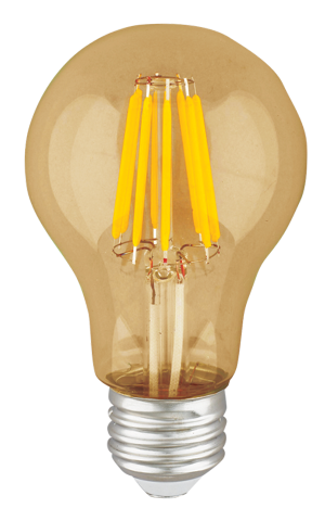 42045 6 Watt A19 Filament Amber E26 2700k Light Bulb, Warm White