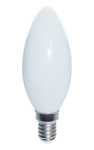 40612 2 Watts Candle Torpedo Milky E12 2700k Led Light Bulbs