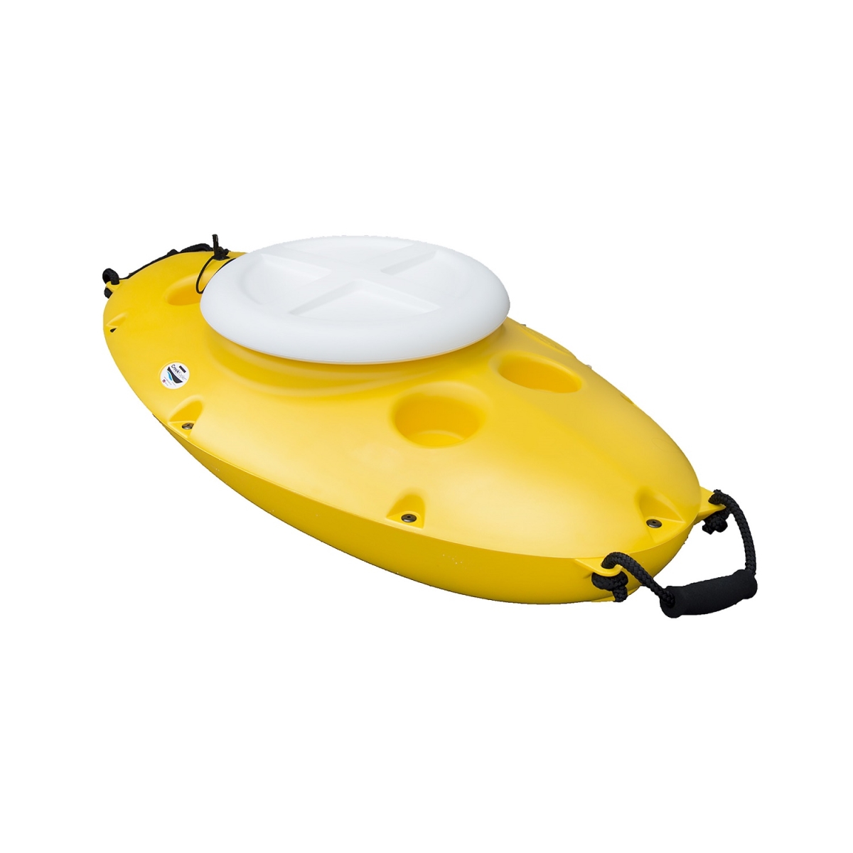 2160899 30 Qt Floating Cooler Storage Camping, Yellow