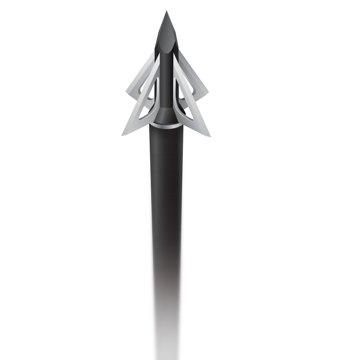 1003742 1 in. Stainless Steel Standard Broadhead, 100 Grains - Pack of 4