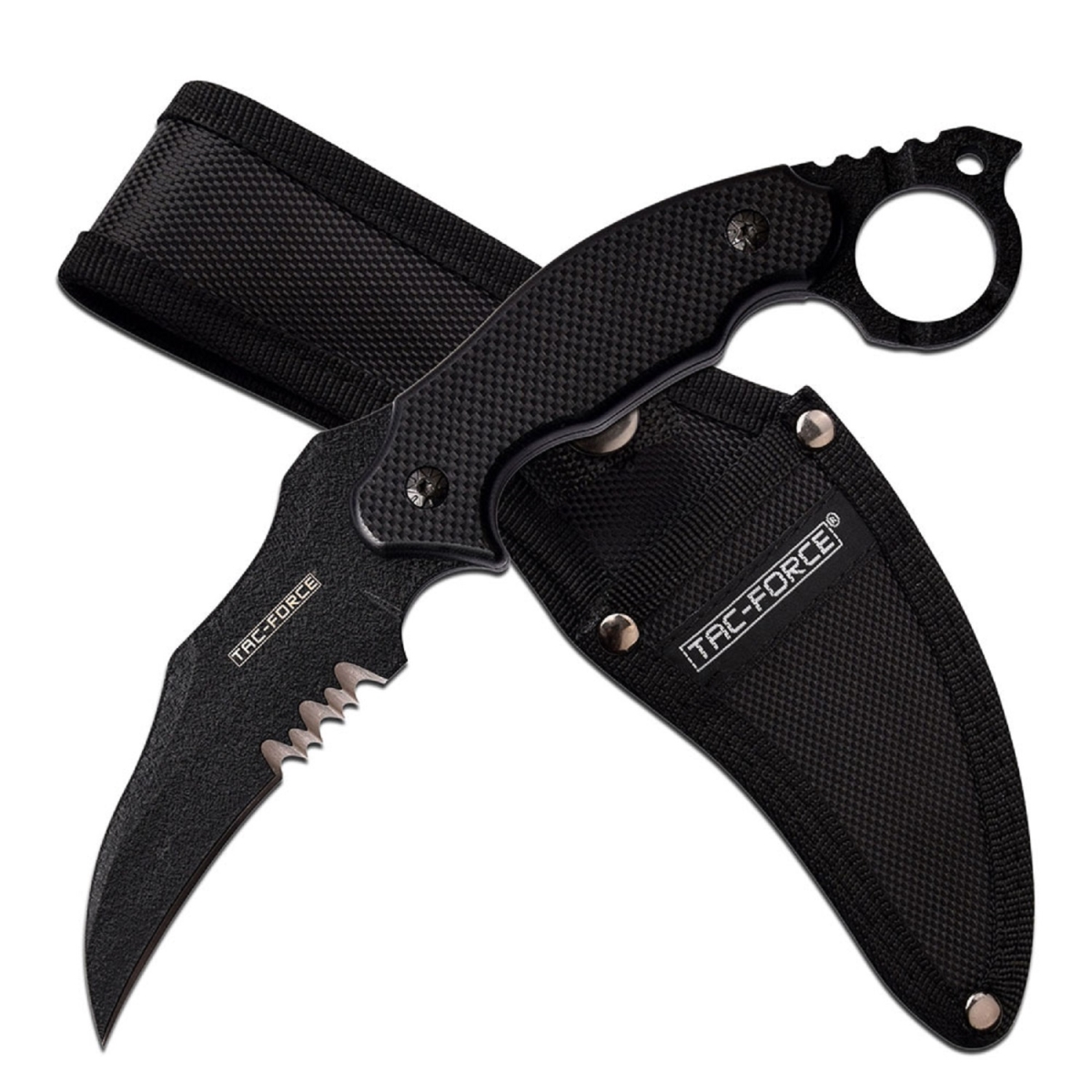 4016245 4 in. Fixed Blade Karambit Black Knife