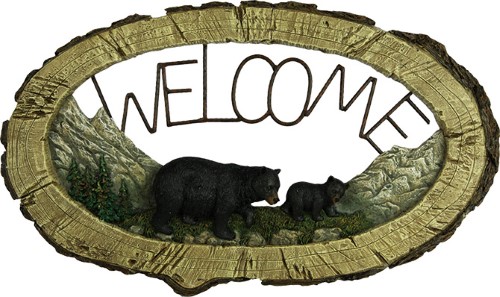 5017047 16 Oz 1380 Cb Travel Mug - Bear Welcome Sign, Green & Camo