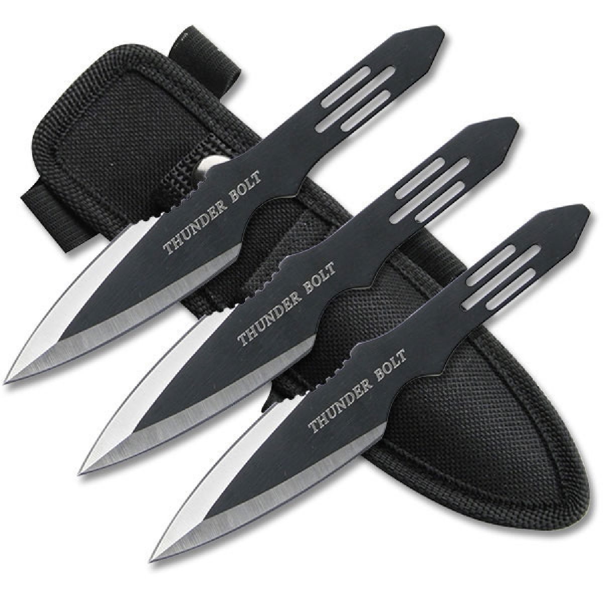 4018849 5.50 In. Throwing Knife Set, Black - 3 Pieces