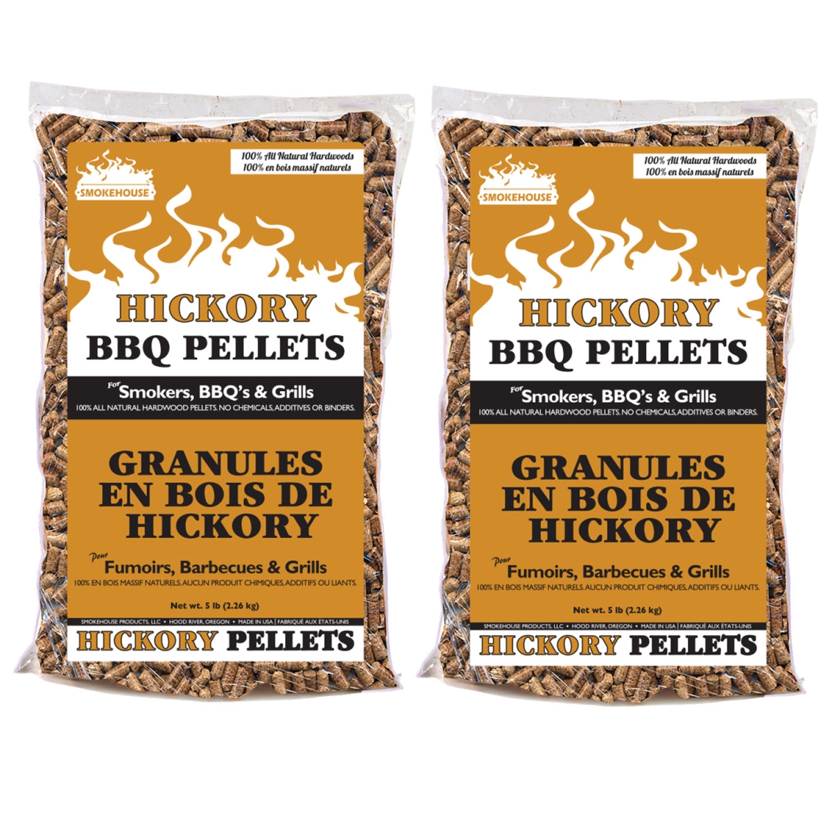 1115360 Bags Hickory Bbq Pellets - 5 Lbs - Pack Of 2