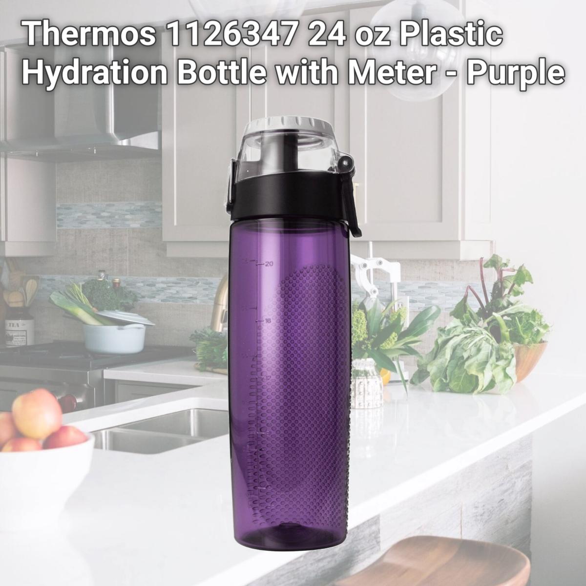 Picture of Thermos 1126347 24 oz Plastic Hydration Bottle with Meter - Purple