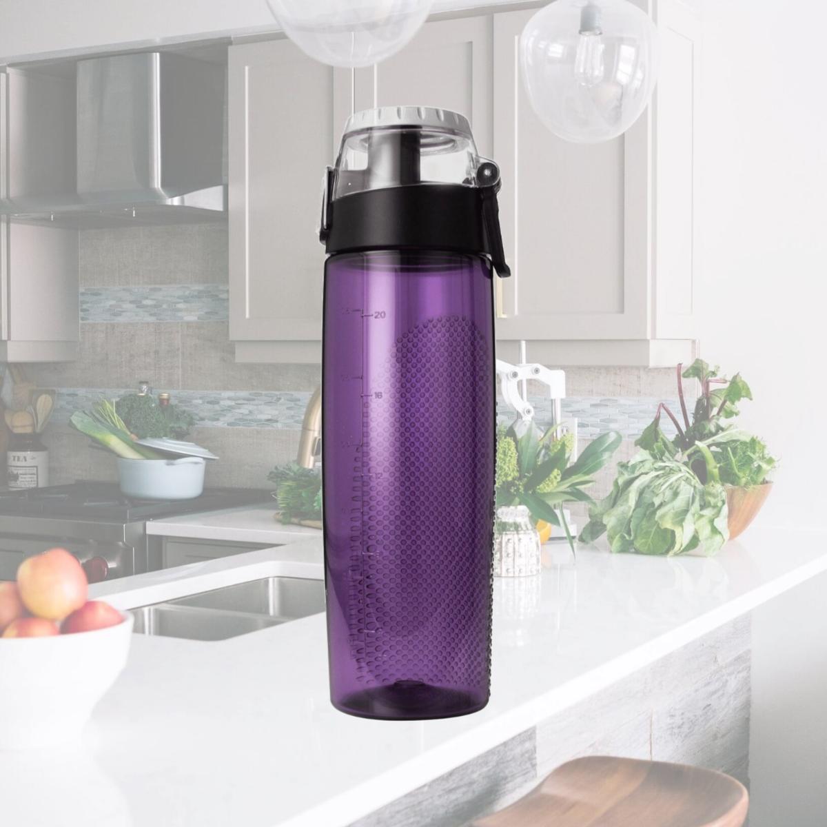 Picture of Thermos 1126347 24 oz Plastic Hydration Bottle with Meter - Purple