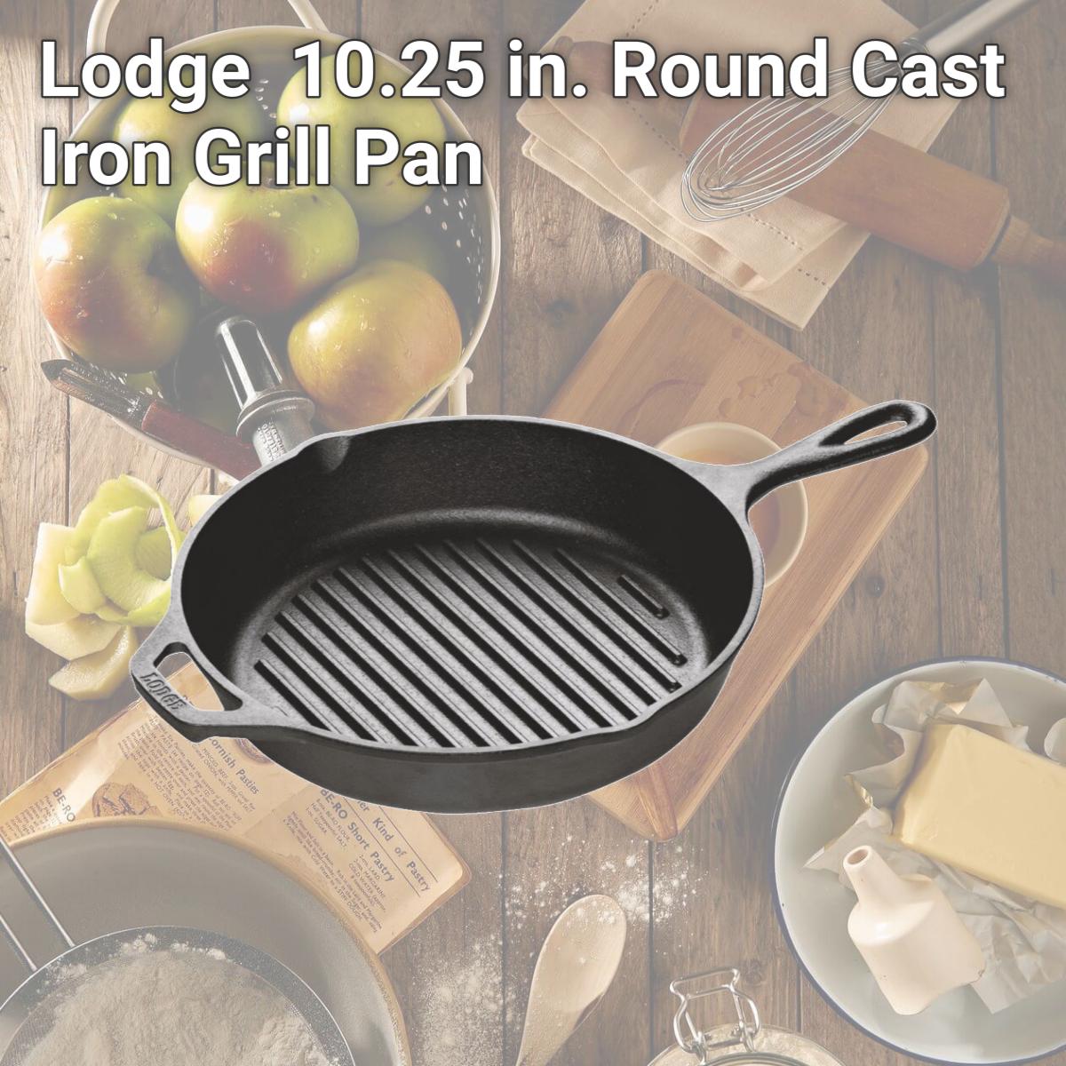 Picture of Lodge 1122977 10.25 in. Round Cast Iron Grill Pan