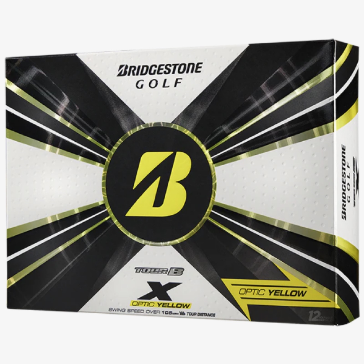 Picture of Bridgestone 1132489 Tour B X 2022 Dozen Golf Balls, Yellow
