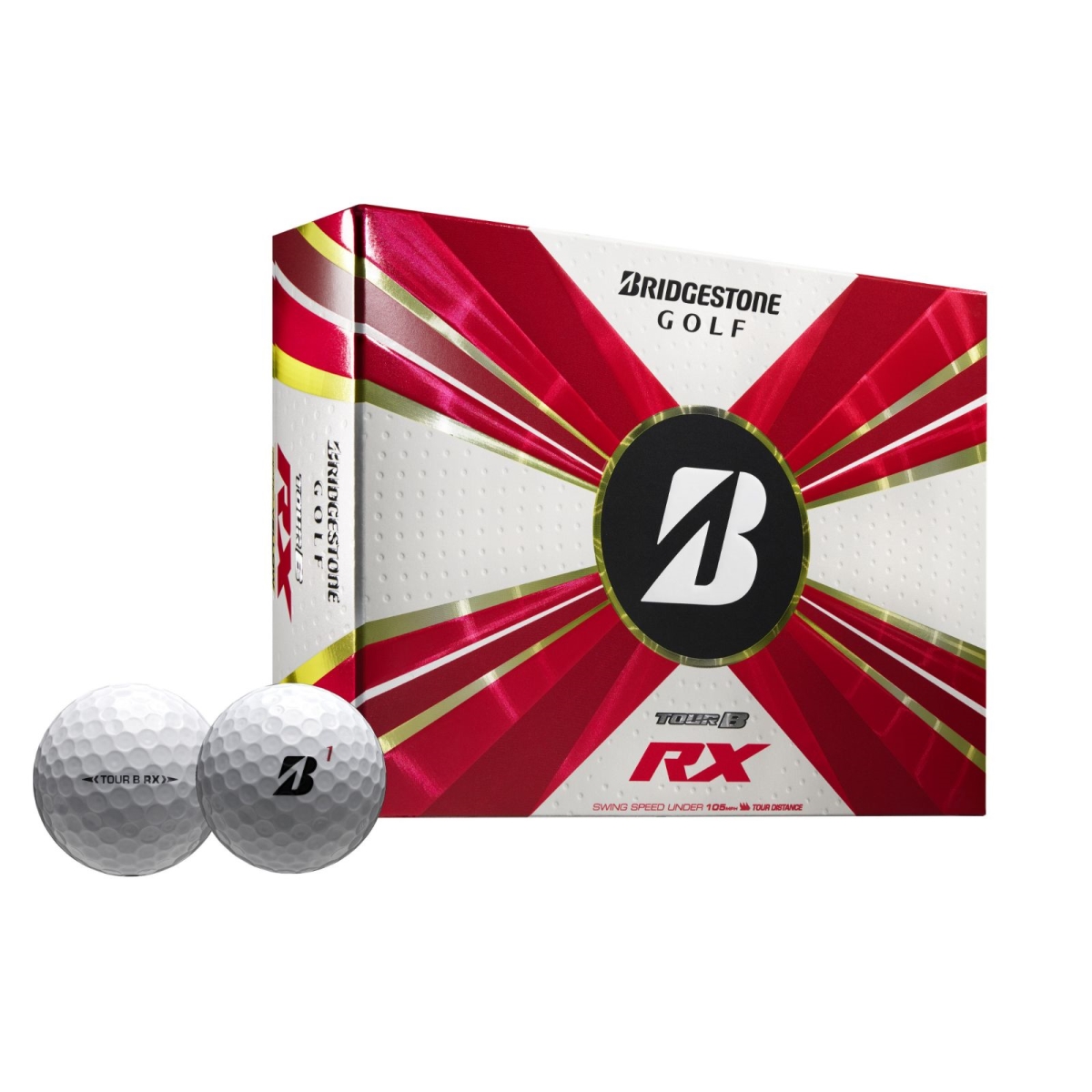 Picture of Bridgestone 1132492 Tour B RX 2022 Dozen Golf Balls, White