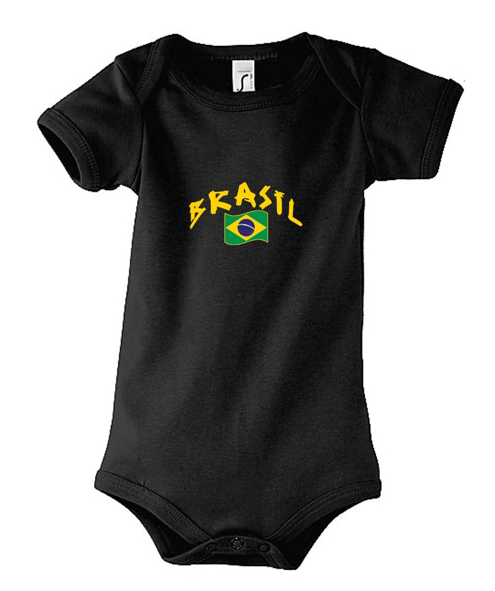Brbbbk-3 Brasil Baby Black Sleepsuit, 3-6 Months