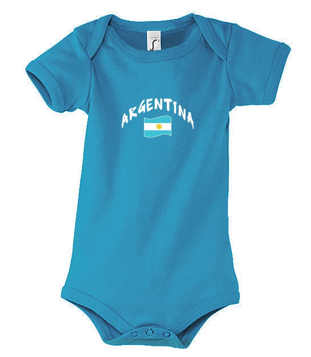 Arbbbl-6 Argentina Baby Aqua Sleepsuit, 6-12 Months