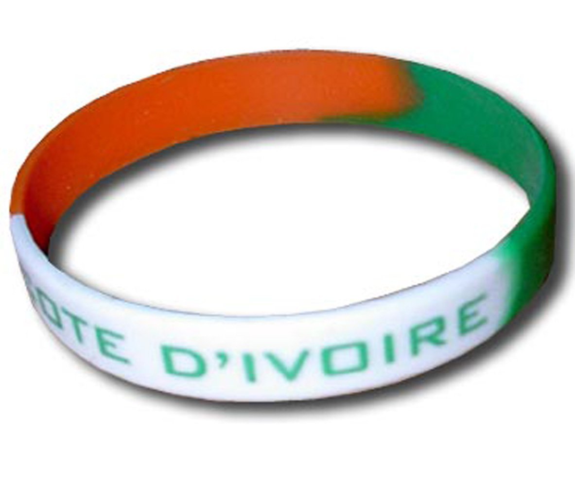 Ivobra Ivory Coast Silicone Bracelet, One Size