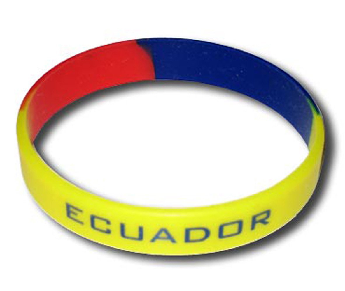 Ecubra Ecuador Silicone Bracelet, One Size