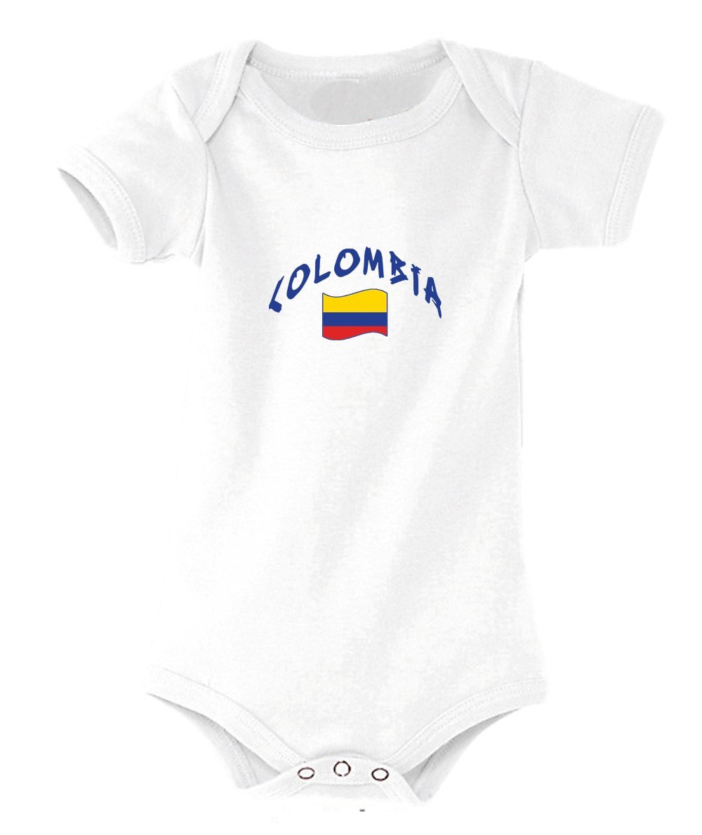Colbbwh-3 Colombia White Baby Bodysuit, 3-6 Months