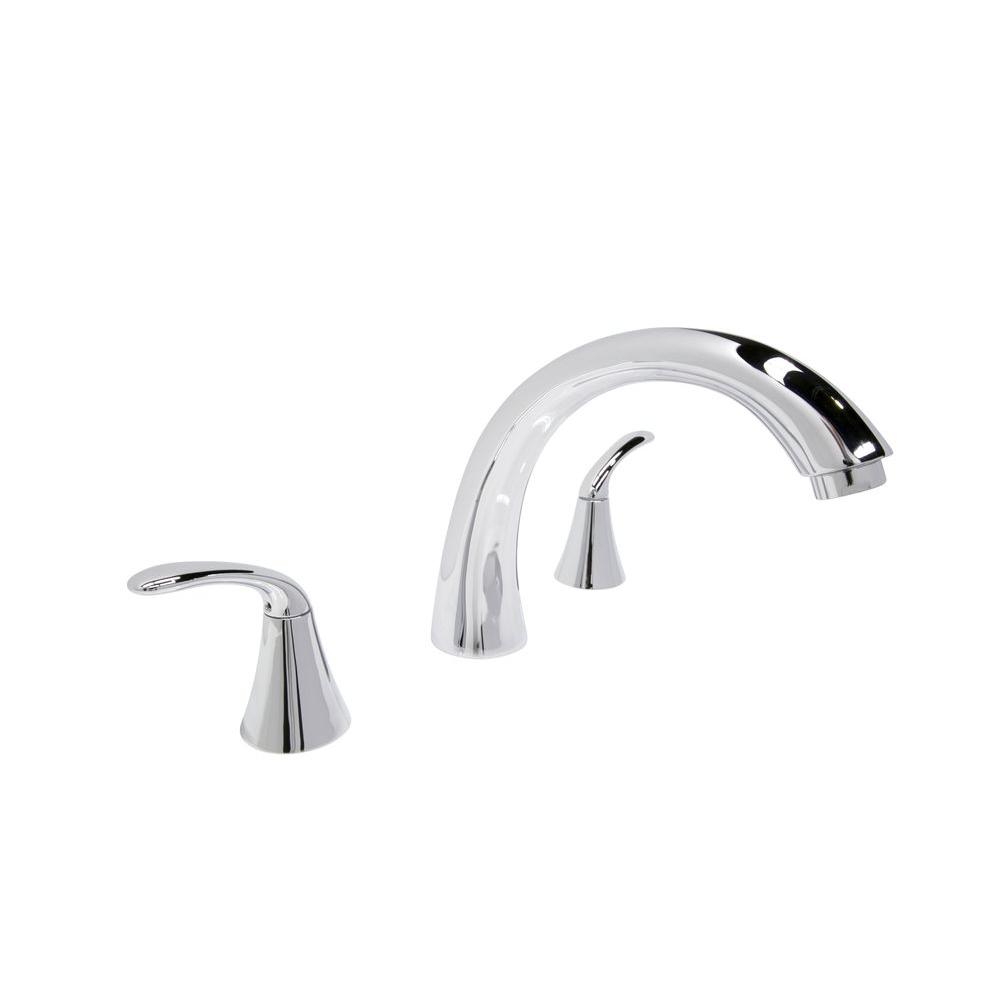 Anzzi Fr-az073 Note Series 2-handle Roman Bathtub Faucet In Polished Chrome