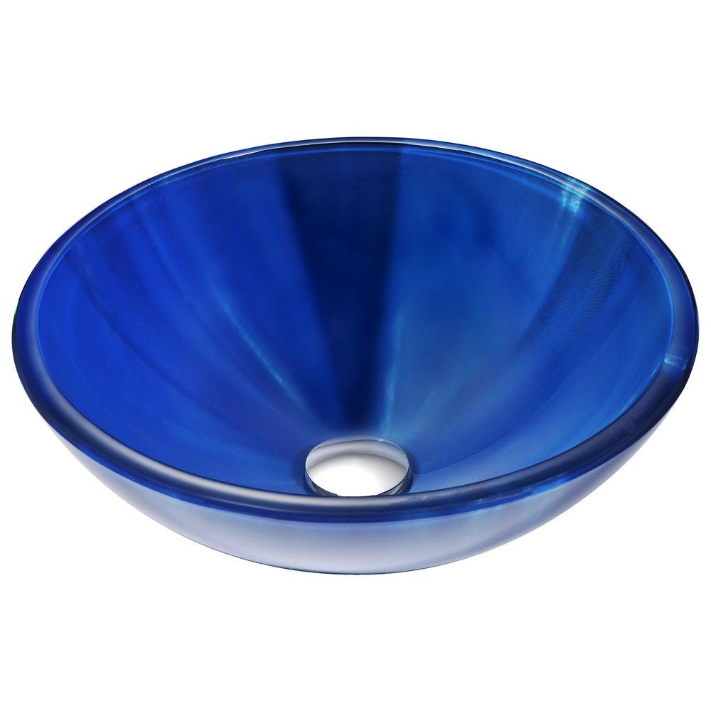 Anzzi Ls-az051 Meno Series Deco-glass Vessel Sink In Lustrous Blue