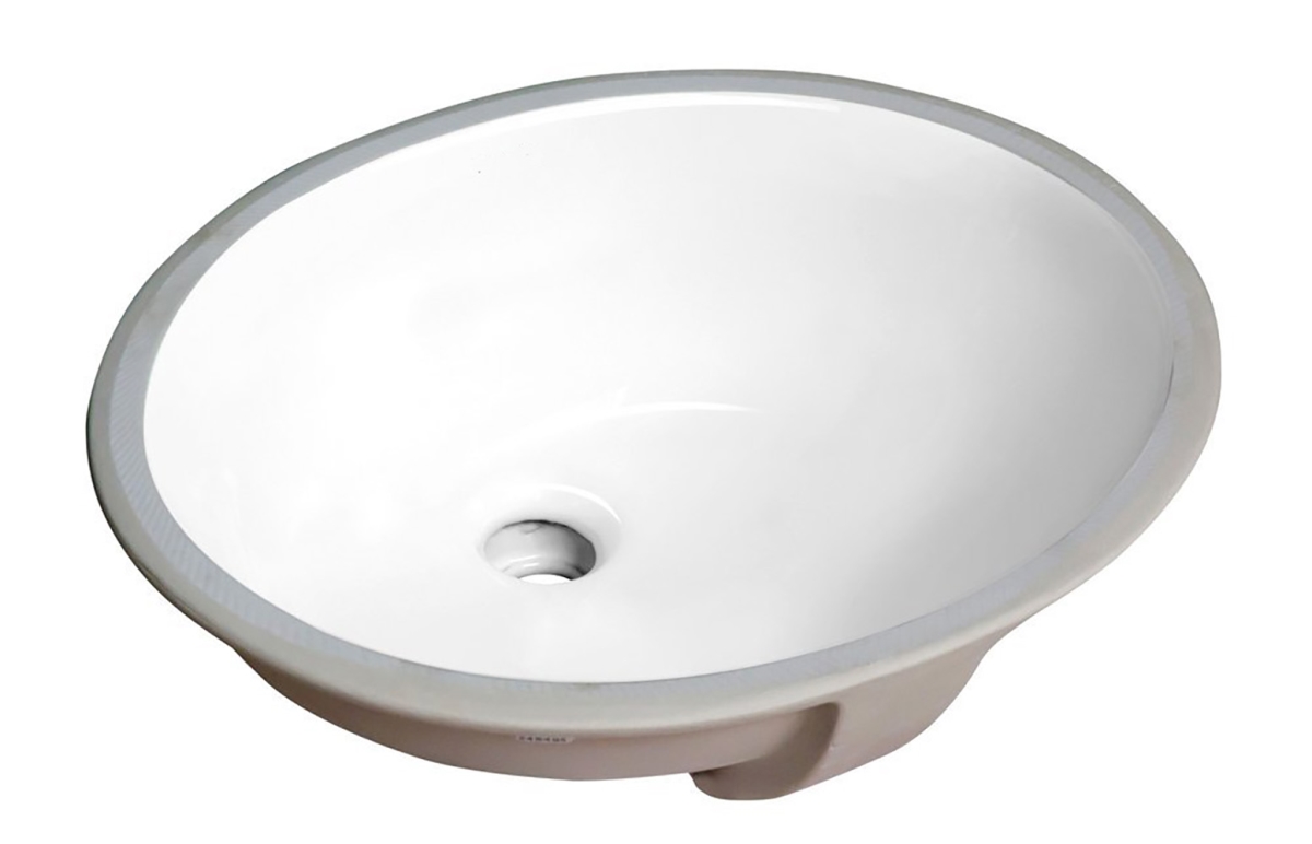 Pegasus Series 18.25 In. Ceramic Undermount Sink Basin In White