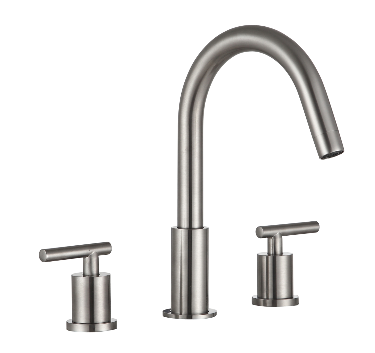 Anzzi L-az190bn 10.43 X 12.32 X 7.87 In. Roman Widespread 2-handle Bathroom Faucet, Brushed Nickel