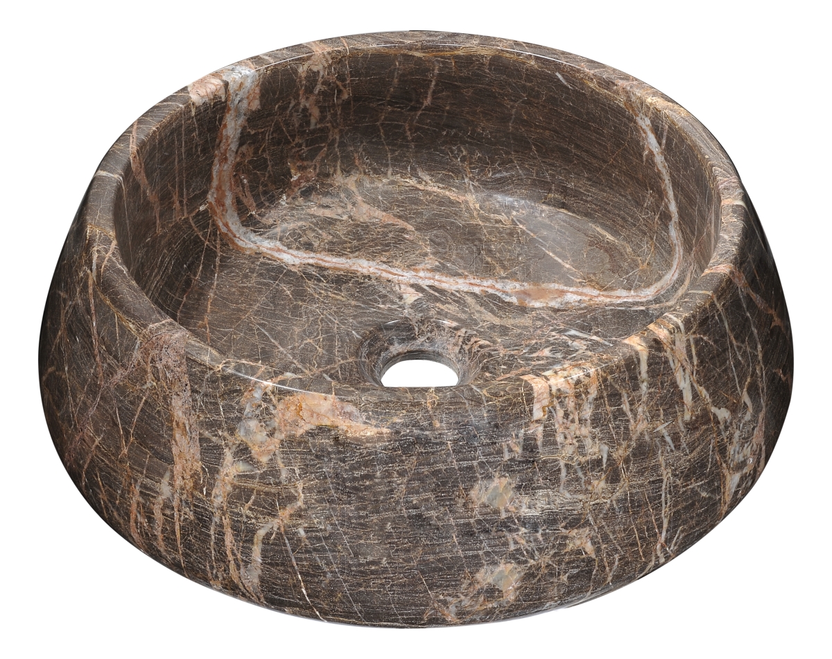 Anzzi Ls-az133 Vestal Crown Natural Stone Vessel In Khaki Coffee