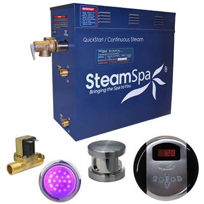 In450bn-a 4.5 Kw Indulgence Quickstart Acu-steam Bath Generator Pack With Built-in Auto Drain, Brushed Nickel