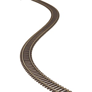 Railroad Atm500 Ho Scale 3 Ft. Super Flex Track With Wood Ties