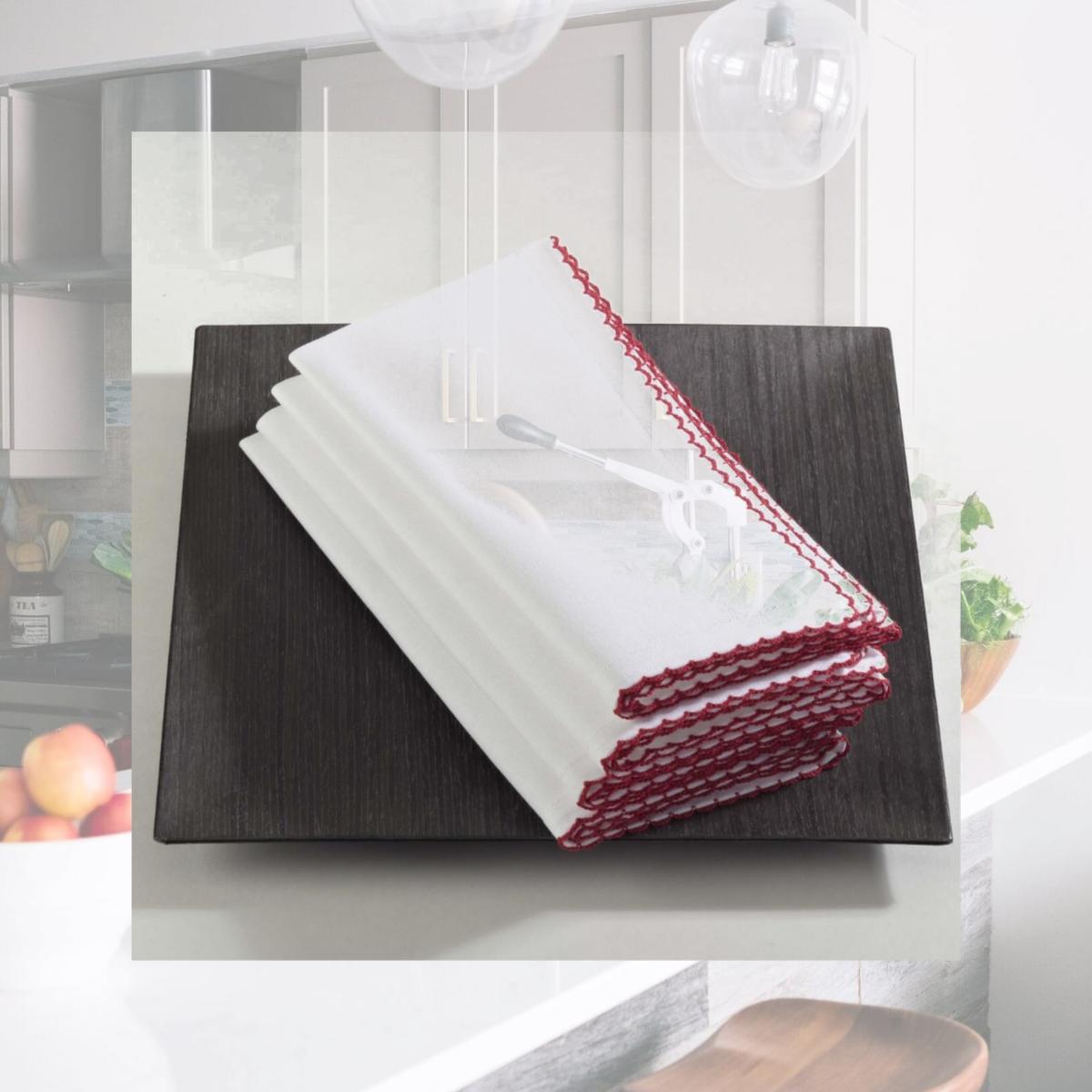 Picture of SARO 1442.GL20S 20 in. Square Whip Stitched Napkin - Gold  Set of 4
