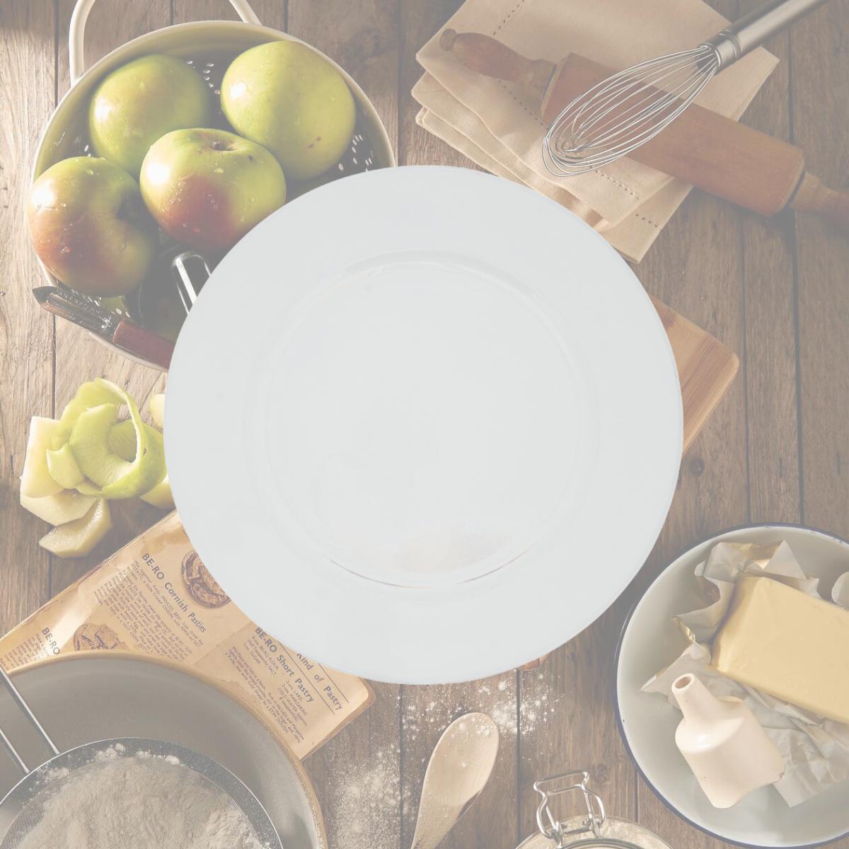 Picture of Saro Lifestyle CH001.W13R 13 in. Classic Design Round Charger Plates, White - Set of 4