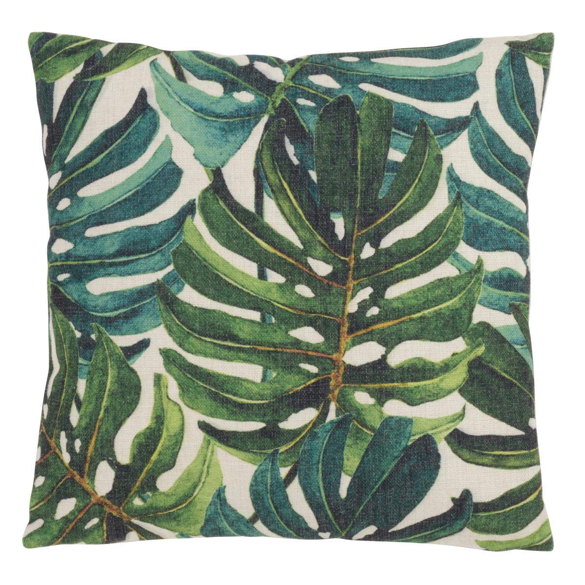 5985.g18s 18 In. Square Tropical Throw Pillow With Banana Leaf Print - Green